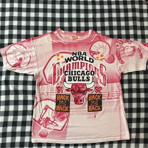 Chicago Bulls 1992 NBA Championship All Over Print Shirt Large Michael Jordan
